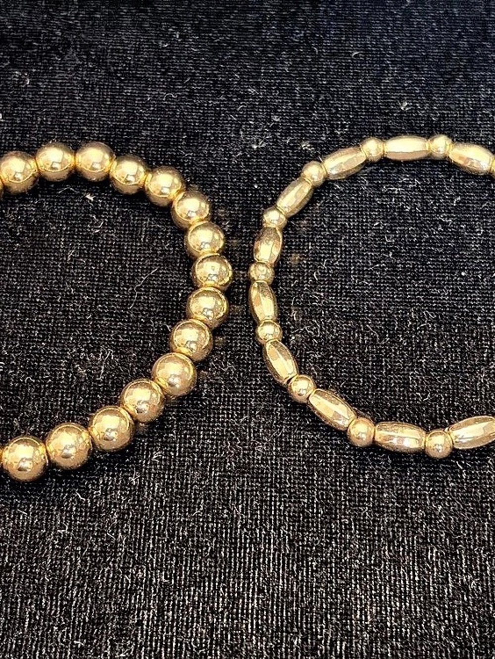 Gold-Tone Beaded Bracelet Set Like New